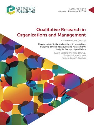 cover image of Qualitative Research in Organizations and Management: An International Journal, Volume 13, Number 1